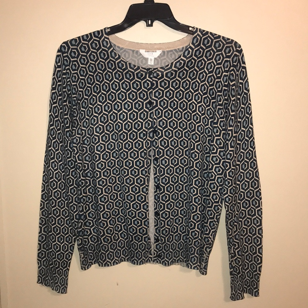 Geometric Print Cardigan